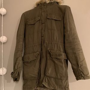 Aritzia Talula Fur Military Jacket